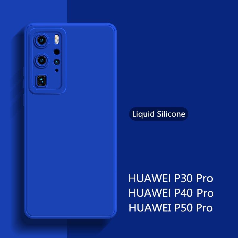 Original Liquid Silicone Phone Case For Huawei P30 P20 P40 50 Pro Mate 20 30 40 Honor 50 Pro 8X 9X Back Protector Cover_voghion.com