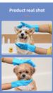 2-teiliges Tierpflegeset, Hundewaschhandschuhe mit verbessertem Fünf-Finger-Design, Silikon-Badebürste zur Haarentfernung, Massage und Haarentfernung für Hunde C_voghion.com