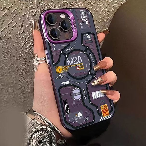 Mechanical Punk For Iphone16/15/14Promax Mobile Phone Case 13/12/11 Color Silver X/xr Explosion 8/7_voghion.com