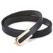 New Fashion U-shaped Alloy Head Button Thin Versatile Dress 1.5cm Solid Color Slim Fit Women's Belt_voghion.com
