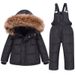 Premium Kids Winter Coat Set With Raccoon Fur Hood - Warm & Stylish Snowsuit For Boys & Girls (1-6 Years)_voghion.com