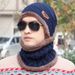 Ensemble bonnet, écharpe et gants en laine tricotée trois pièces, costume chaud d'hiver_voghion.com