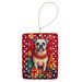 White Boxer Holiday Christmas Porcelain Ornament Christmas Tree Hanging Decorations For Home Christmas Holiday, Rectangle, Gift, Multicolor_voghion.com