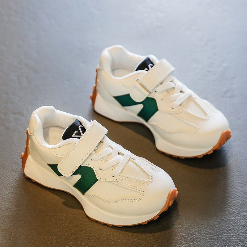 Chaussures pour enfants filles et garçons baskets pour tout-petits chaussures de tennis respirantes en cuir PU pour bébés chaussures plates rose/noir/gris, taille_voghion.com