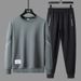 Goede stijl 2025 Lente Herfst Heren Casual Sportset voor Jong en Middelbaar, Losse Mode Ronde Hals Sweatshirt_voghion.com