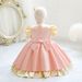 Vêtements pour enfants Nouvelle robe à manches courtes pour filles Petite robe de princesse pour enfants Anniversaire Robe pour bébé d'un an_voghion.com