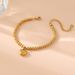 Ανοξείδωτο ατσάλι αγάπη στρογγυλές χάντρες χρυσό βραχιόλι με χάντρες Γυναικεία κοσμήματα_voghion.com