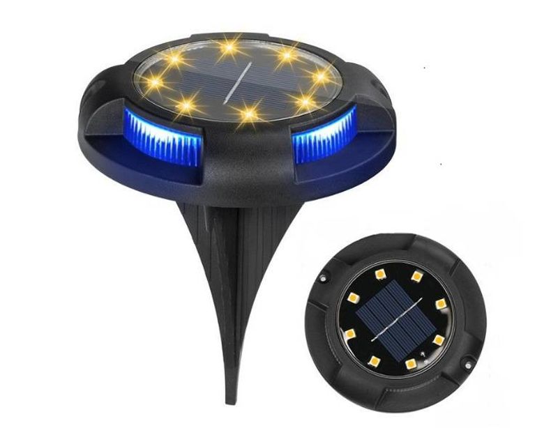 Luminárias solares embutidas no solo – Iluminação paisagística externa à prova d'água para jardins, quintais e caminhos (LED branco quente, caixa de metal durável, classificação IP65)_voghion.com