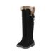 Neue Damenstiefel, Overknee-Stiefel mit Futter, Baumwollstiefel, Stiefel mit niedrigem Absatz, große Damenschuhe_voghion.com