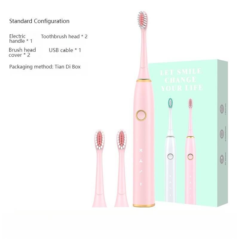 Smart Sonic elektrische tandenborstelset – 30.000 RPM steriliserende UV-reiniging, 3 standen, batterijduur van meer dan 50 dagen (wit/roze/steriliserende editie)_voghion.com