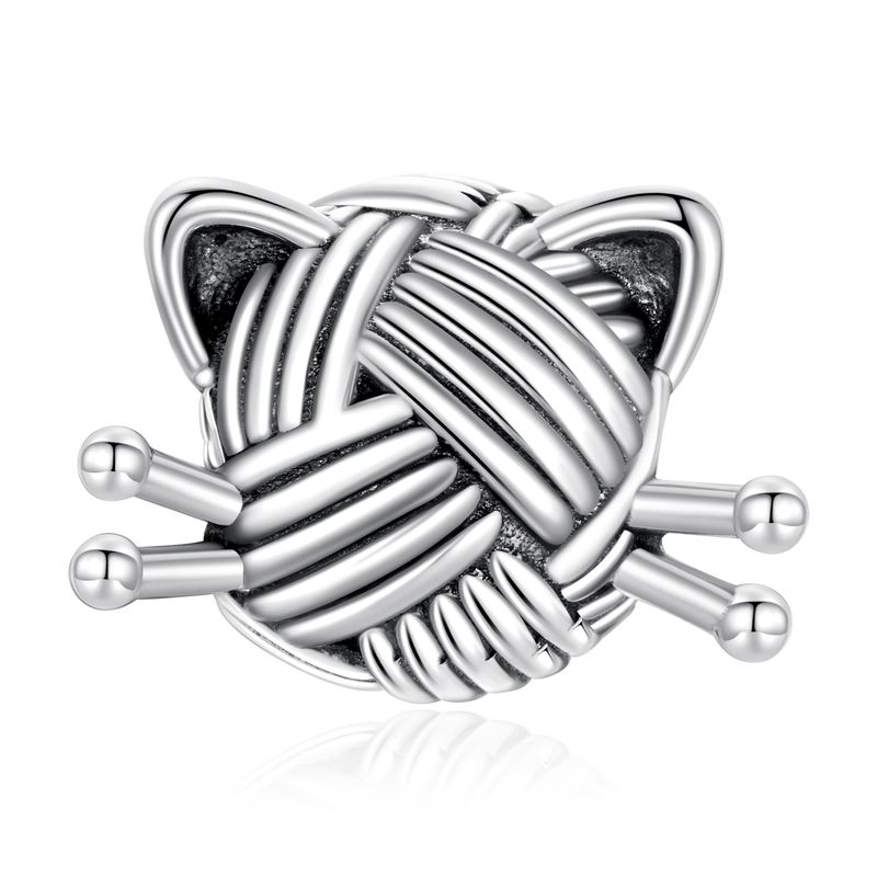 Cat Yarn Charm Sterling Silver Charm_voghion.com
