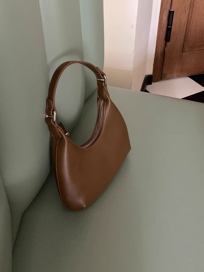 Petit sac à main à bandoulière simple et polyvalent pour femme, couleur unie, style décontracté, édition coréenne, 2024_voghion.com