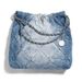 Internet Celebrities With Multifunctional Washed Denim Quilted Chain Garbage Bag 2025 Fall Winter New Women's Bags Fashionable And Versatile_voghion.com