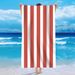 Asciugamano da spiaggia in microfibra - Morbido e soffice, monofacciale con motivo a righe, ad asciugatura rapida e leggero per i viaggi estivi._voghion.com