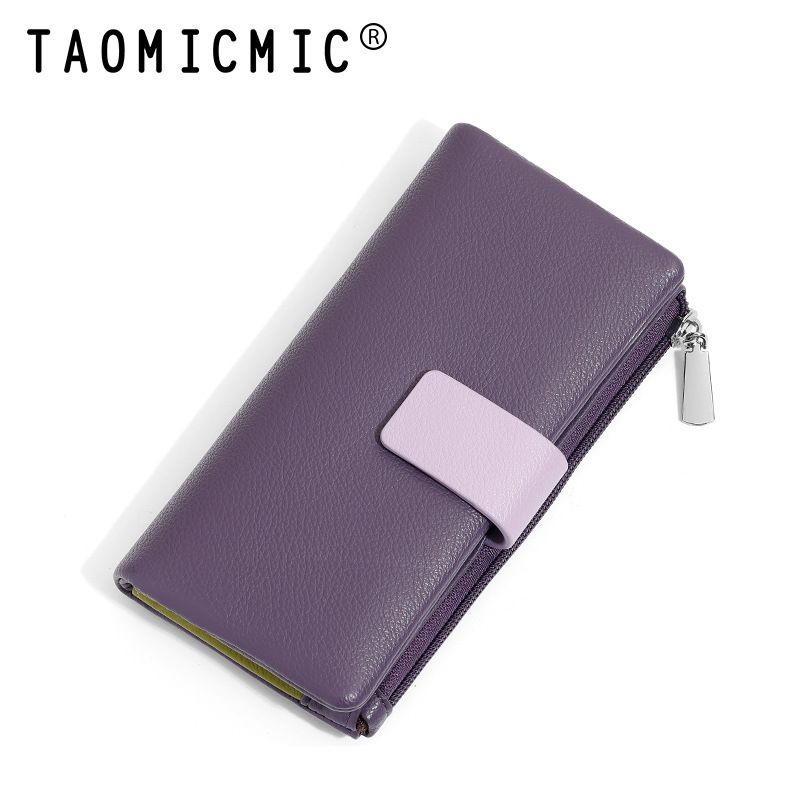 2025 New European And American Women's Wallet High-grade PU Two-fold Multi-function Card Slot Can Store Medium And Long Clip Wallet_voghion.com