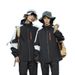 Unisex 3-in-1 Wasserdichte und winddichte Wanderjacke für Paare - Abnehmbare Thermojacke mit Kapuze für Skifahren, Camping und Outdoor-Abenteuer_voghion.com