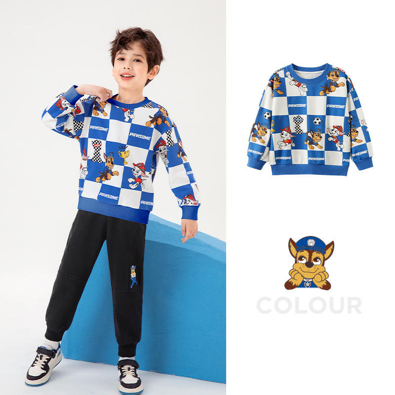 Vêtements pour enfants sweat-shirt pour garçons haut fleuri pour enfants sweat-shirt à col rond pour enfants dessin animé décontracté tendance cool vêtements pour enfants_voghion.com