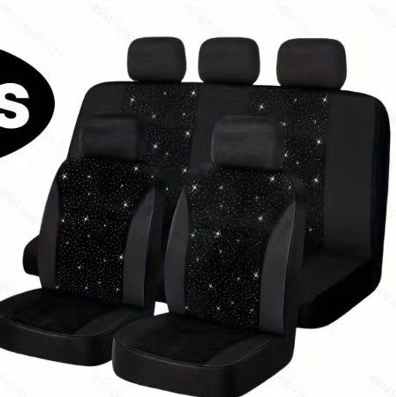 Navlaka za sjedalo Black Diamond General Motors s cirkonima, set od 9 dijelova, tkanina, baršun_voghion.com