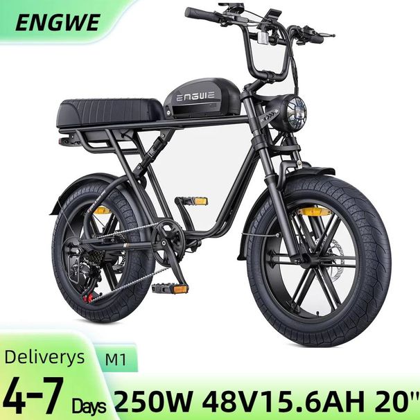 ENGWE M1 Dirt Bike elettrica da 20 pollici con batteria da 48 V15,6 Ah, mountain bike a sospensione completa da 250 W_voghion.com