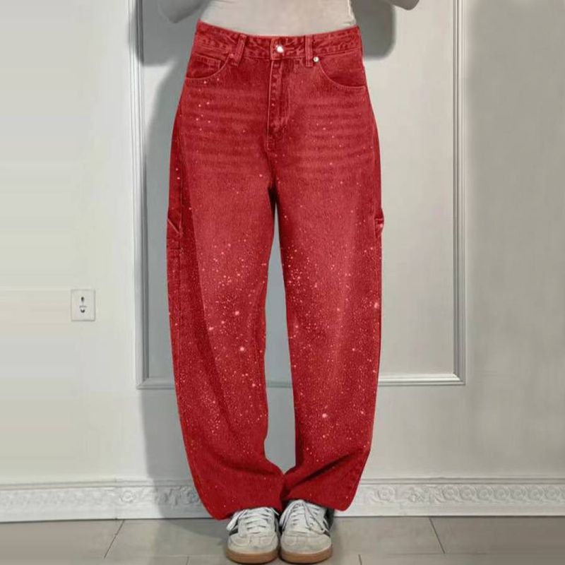 ​​Women's Casual Loose Straight Jeans - European & American Style High Waisted Trousers​​_voghion.com