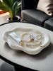 1pc White Cloud Shape Ceramic Jewelry Jewelry Storage Tray Is Suitable For Desktop Shelf Storage Key Induction Plate_voghion.com
