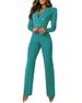 Women's new long-sleeved slim professional Jumpsuits_voghion.com