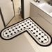 Große Badezimmer-Eckbodenmatte, Waschbecken, Trockenbereich, Tür, spezielle saugfähige Matte, L-förmig, rutschfest, 2025, neues Multi-Material_voghion.com