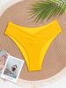 Costume da bagno da donna a vita alta, in tessuto morbido con motivo a croce a righe verticali, per spiaggia, vacanze, piscina e feste_voghion.com