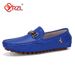 YRZL Men's Handmade PU Leather Casual Driving Flats Slip-on Urious Comfortable Mocasines White Loafer Shoes Men_voghion.com