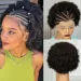 Parrucche con trecce a treccia corta per capelli umani da 8 pollici, parrucche con treccia frontale in pizzo afro riccio crespo per donne con capelli per bambini_voghion.com