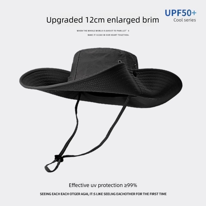 Herren-Sonnenhut mit breiter Krempe, ideal für Sommerangler und Damen, mit UV-Schutz, perfekt für Outdoor-Aktivitäten wie Wandern._voghion.com