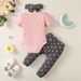 Kid's Clothing Baby Suits, Spring And Autumn Striped Long Sleeved Tights, Rompers And Printed Trousers_voghion.com
