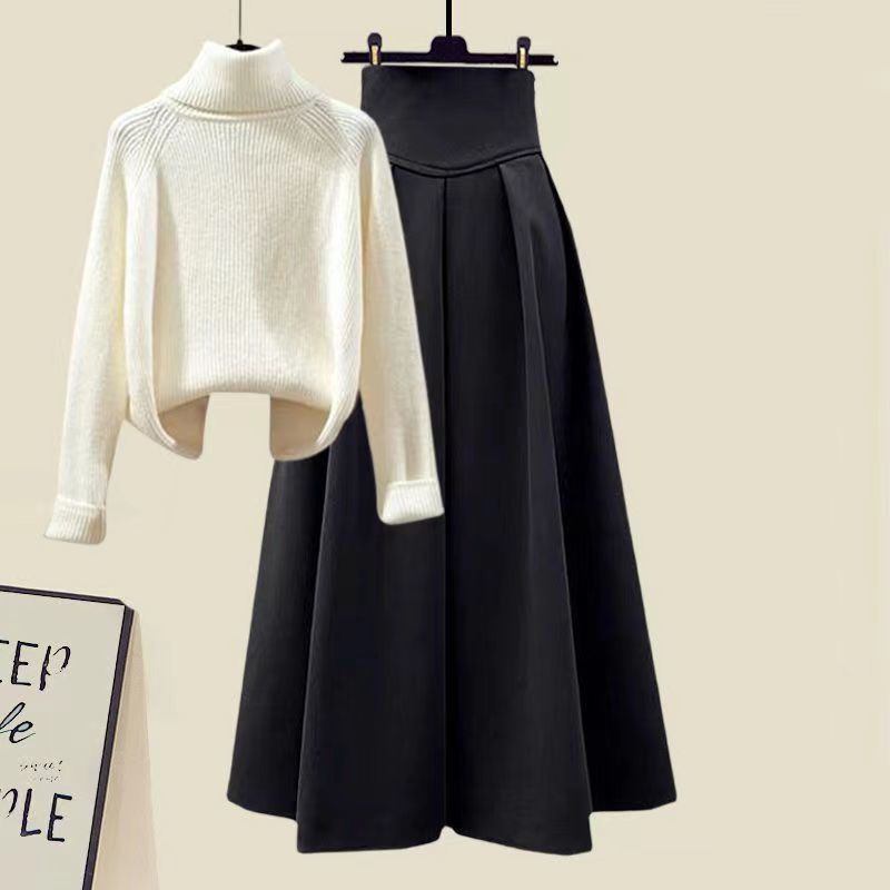 Abbigliamento donna completi invernali da donna, top larghi in due pezzi, gonne eleganti e attillate, completi in due pezzi_voghion.com