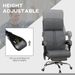 Vinsetto Heated Massage Office Chair 4 Point Vibration Gray PU Leather Reclining Adjustable Height_voghion.com