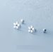 Orecchini a perno con vite a sfera e fiore in argento sterling 925, 5 mm, PE1_voghion.com