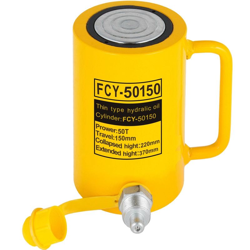 VEVOR 50T 6In Stroke Hydraulic Cylinder Jack Solid Single Acting Hydraulic Ram Cylinder 150mm Hydraulic Lifting Cylinders For Bending, Straightening And Pulling On Trucks, Tractors And Heavy Equipm_voghion.com