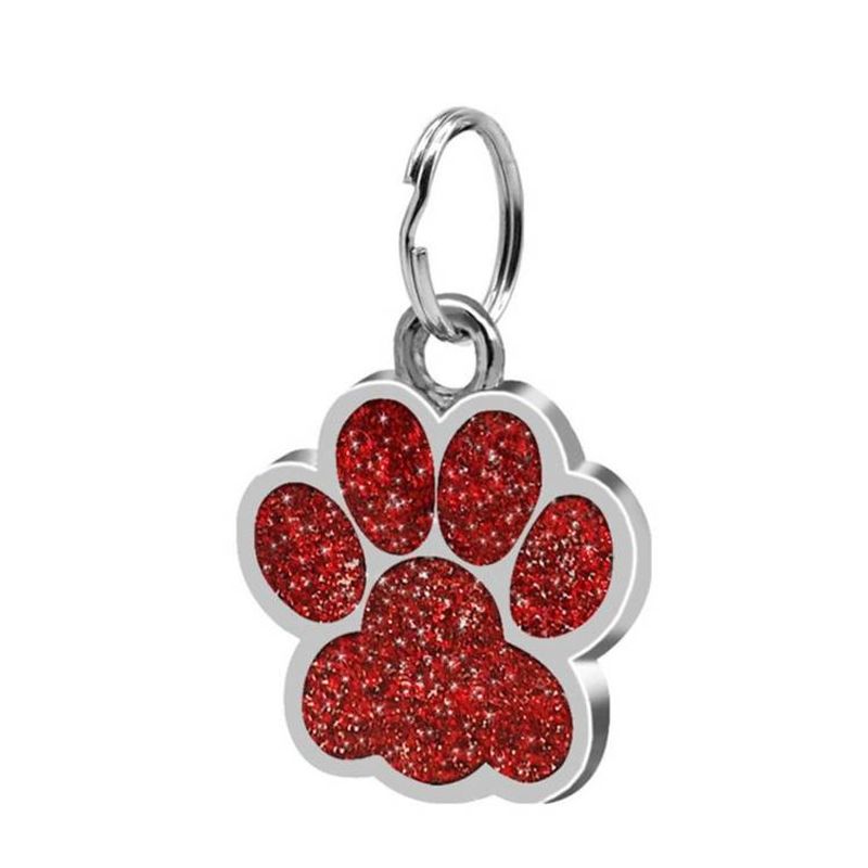 Pet Tag Identity Card Footprint Lettering Cat Dog Tag_voghion.com