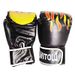 Gants de boxe WITOLD à motif flamme - Gants d'entraînement unisexes en PU pour Muay Thaï, sparring et fitness (noir, taille unique)_voghion.com