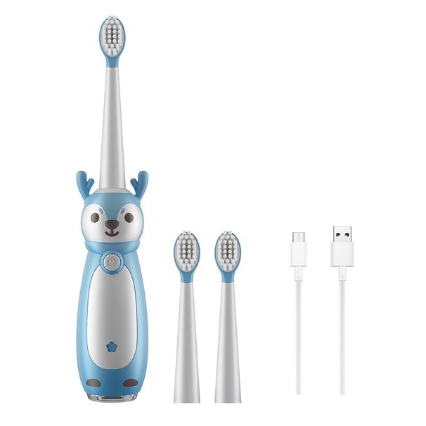 Kids Electric Toothbrush With Soft Bristles - Cute Cartoon Design For Ages 5-12, CE Certified_voghion.com