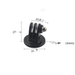 Adaptador de montaje de interfaz de base de trípode de 1/4" con cabezal fijo para cámara deportiva GoPro DJI Action_voghion.com