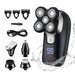 Professional Head Shaver – 7-Blade Electric Razor For Bald Heads, USB Rechargeable, Wet/Dry Use, LED Display (Black)_voghion.com
