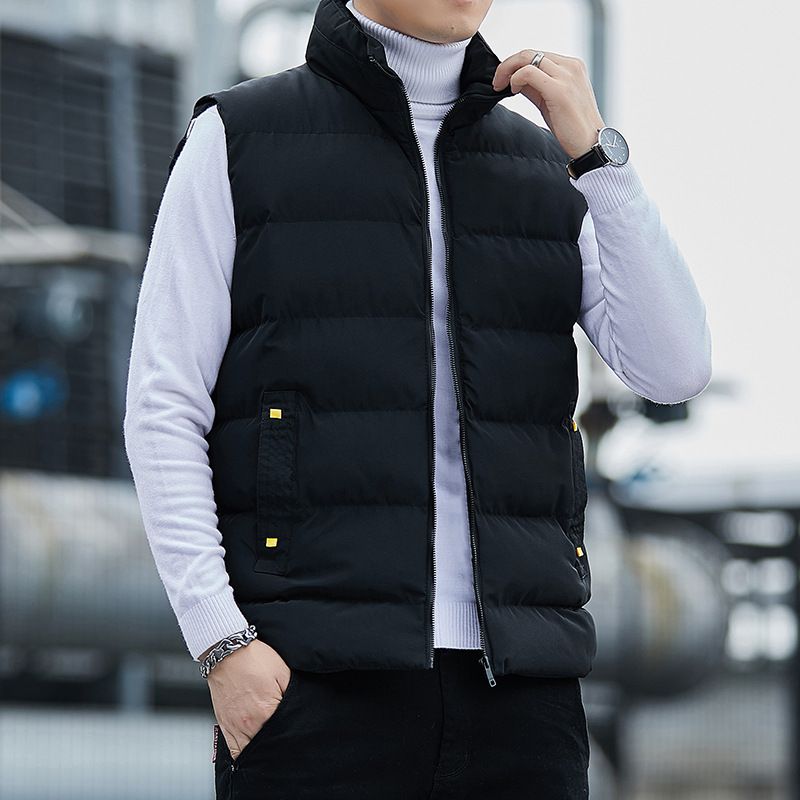 Down Cotton Men's Spring Hooded Thick Trendy Brand Camisole Warm With Vest And Sleeveless Jacket_voghion.com