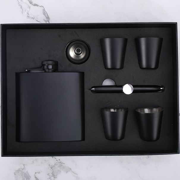Factory Direct Supply Stainless Steel Portable 7oz Small Customizable Logo Gift Wine Flask Set EVA_voghion.com