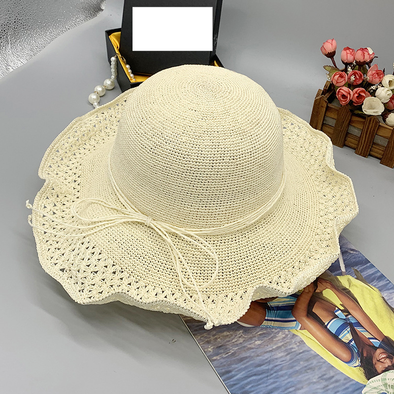 Recommended pure handmade filament crochet hat, high-end monofilament hat, women's summer seaside beach foldable straw hat_voghion.com