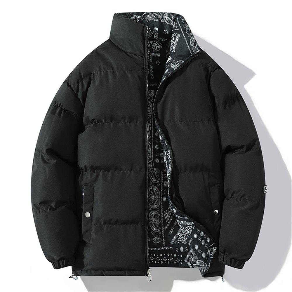 2026 Fashion Wintercoat Women/Men 100% Polyester Stand Collar Two-Way Wear Long Sleeve Casual Thick Warm Zipper Cotton-Padded Jacket M-4XL_voghion.com