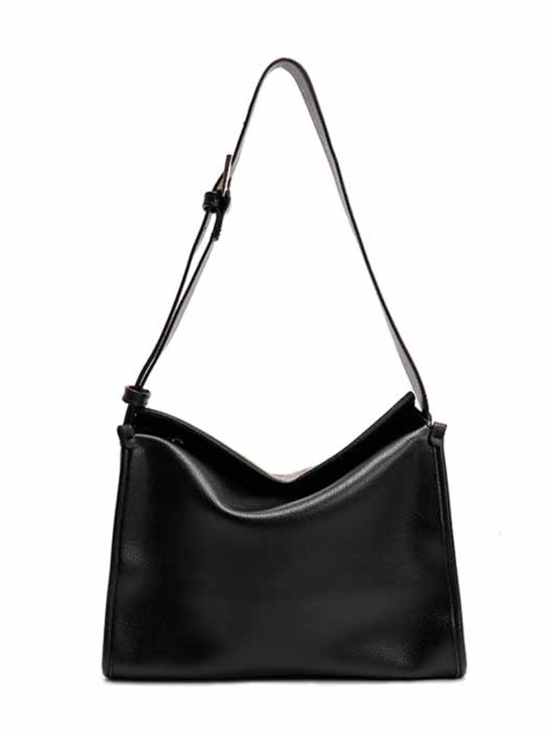 Borsa a tracolla larga 2024, stile pigro, texture semplice, borsa a tracolla singola in morbida pelle, borsa da viaggio di grande capacità_voghion.com