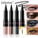 Oogschaduw & eyeliner combinatie Parelmoer glitter oogschaduw Twee in één dubbele kop Gemakkelijk te kleuren Koele zwarte eyeliner combinatie make-up_voghion.com
