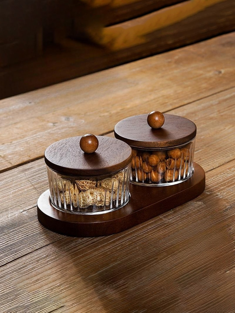 Nuovo piatto di frutta in vetro creativo, piatto di frutta secca in legno giapponese, per la casa, tavolo da tè, piatto di frutta da 2, 3, 4, 6 lattine_voghion.com