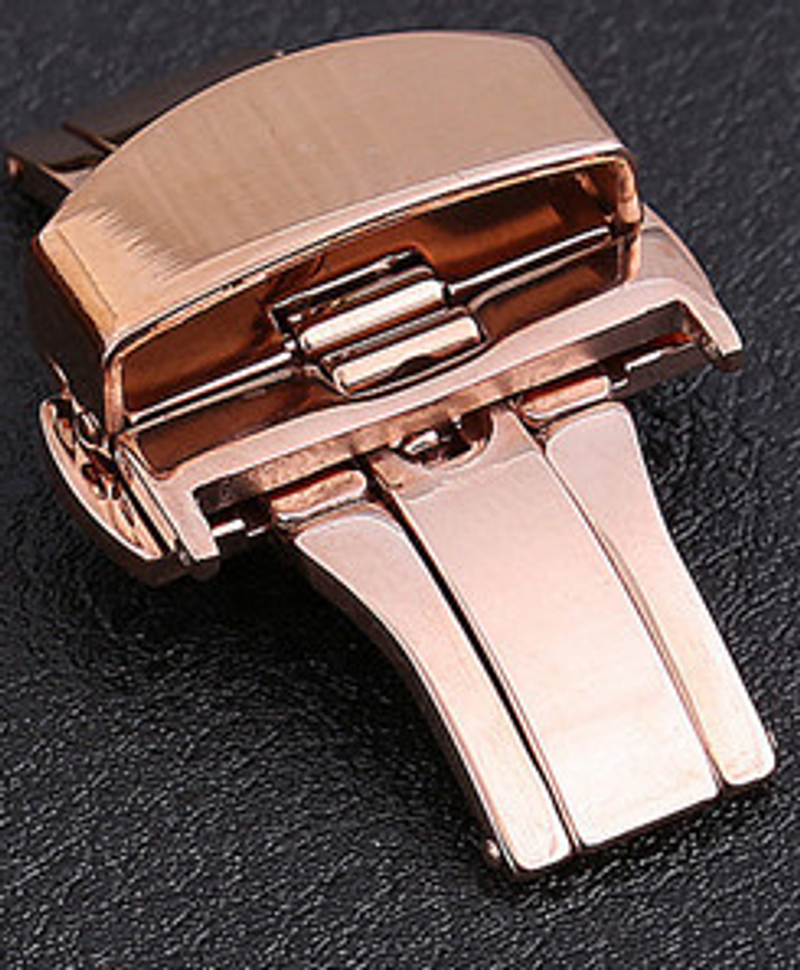 Watch accessories Buckle Double press automatic bow buckle Fine steel buckle 18/20/22MM_voghion.com