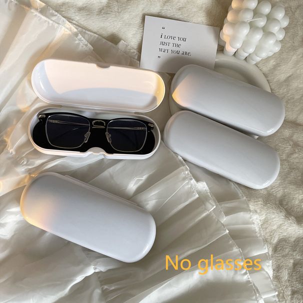 Unisex ins Krémes egyszerű keretes szemüvegtok Hordozható kis friss myopia szemüvegtok napszemüveg_voghion.com